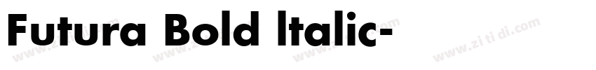 Futura Bold ltalic字体转换
